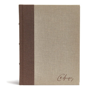 CSB Spurgeon Study Bible, Brown/Tan Cloth Over Board, Black Letter, Study Notes, Quotes, Sermons Outlines, Ribbon Marker, Sewn B,New