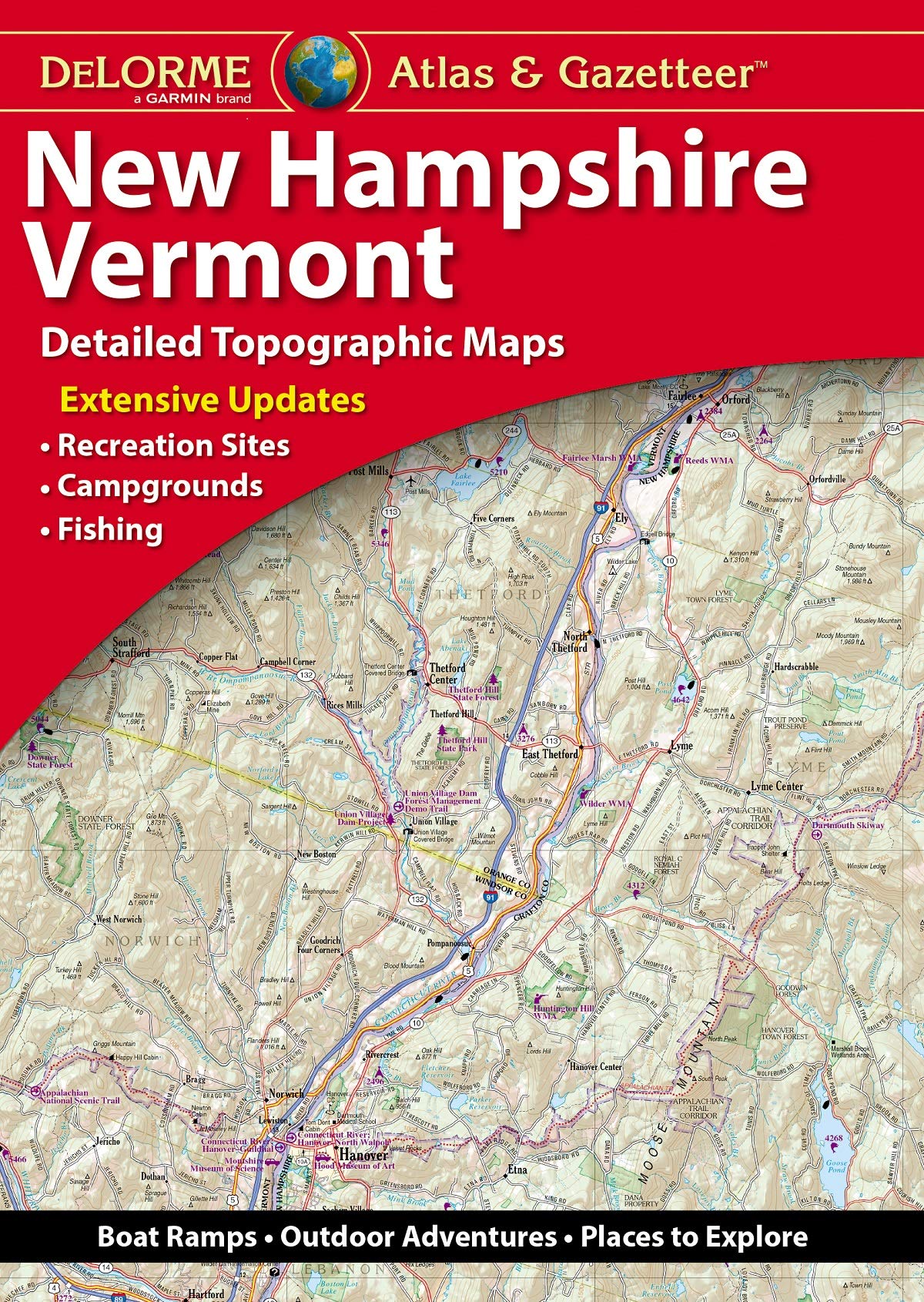 Delorme New Hampshire/Vermont Atlas & Gazetteer (Delorme Atlas & Gazetteer),Used
