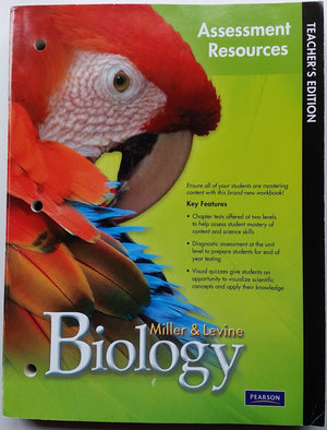 Miller & Levine Biology Teacher's Edition Assessment Resources Program Paperback  2010,Used