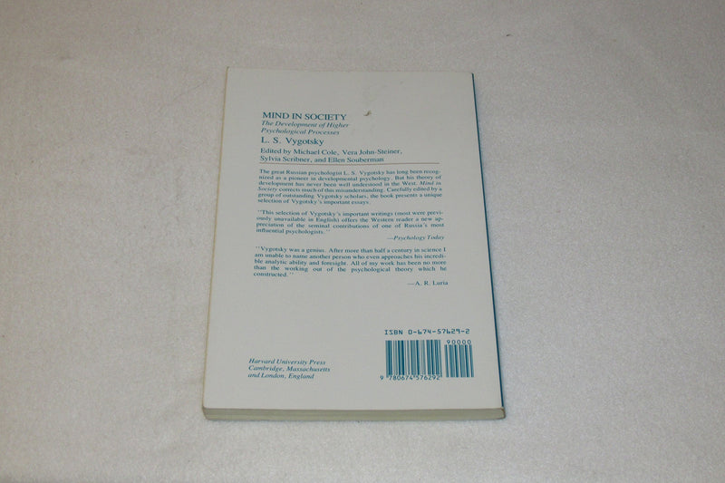 Mind in Society: The Development of Higher Psychological Processes,New