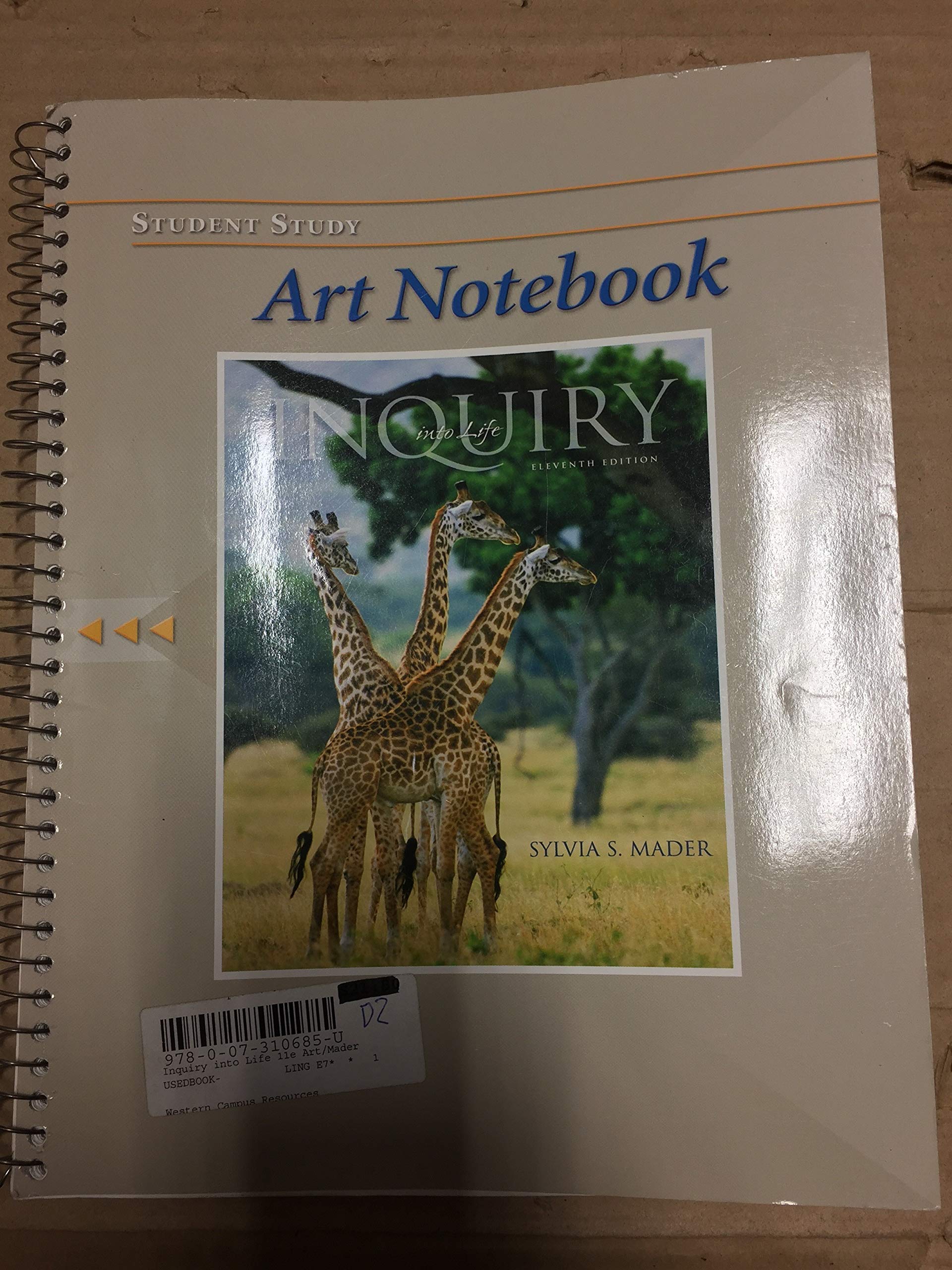 Student Art Notebook t/a Inquiry into Life,Used