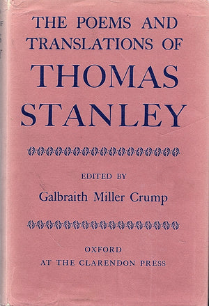 The Poems and Translations of Thomas Stanley,Used