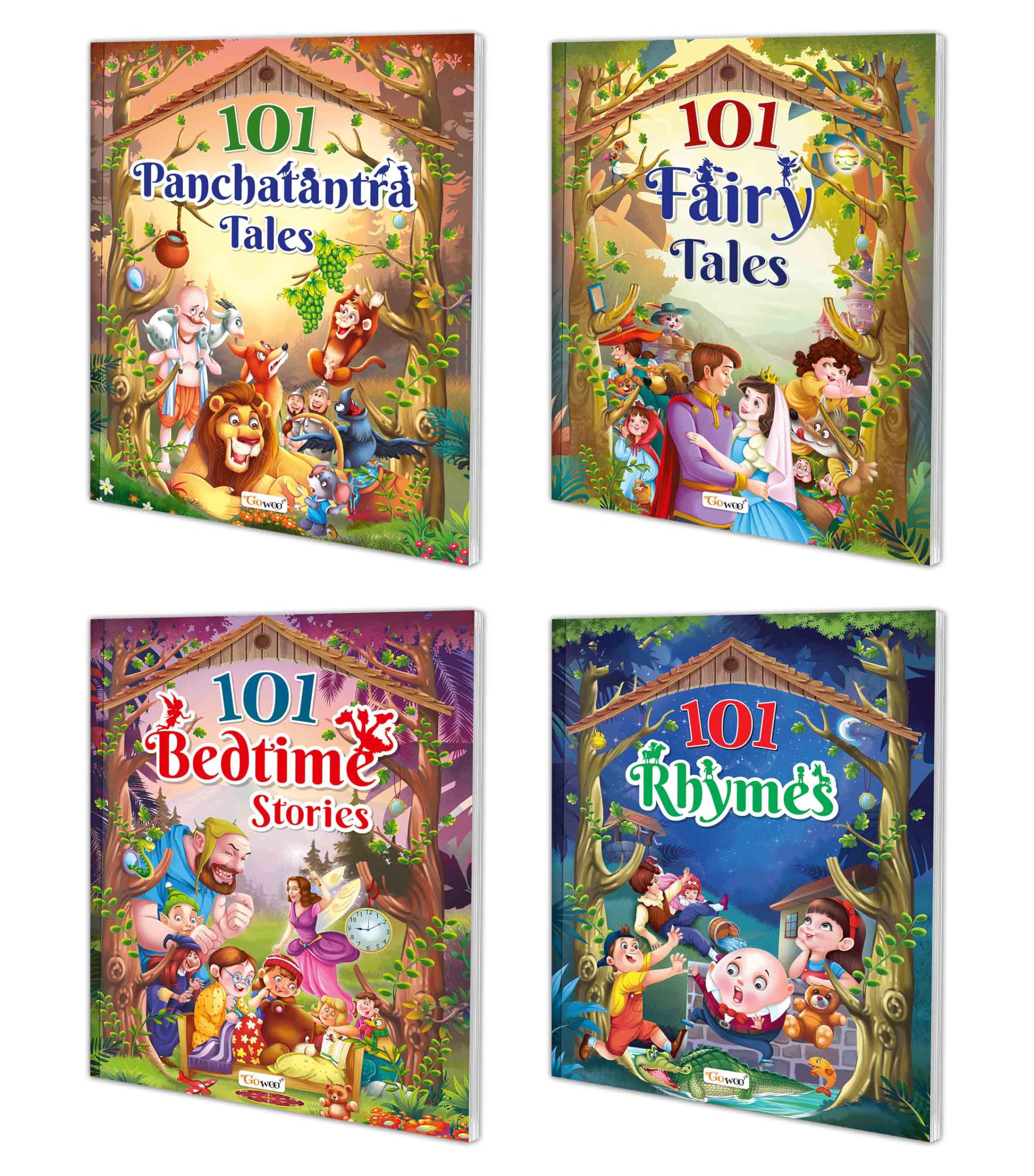 101 Panchatantra Tales, Fairy Tales, Bedtime Stories And Rhymes Book For Kids (Ages 3-12) (Paperback) : Bedtime Story Book, Children Story Book, Fairy Tale Book | Pack Of 4 Story Book For Kids.
