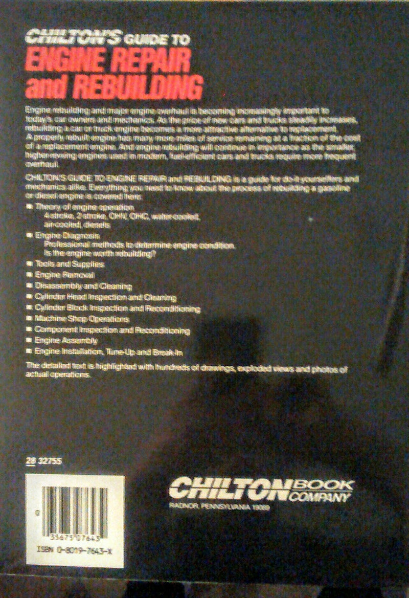 Chilton's Guide to Engine Repair and Rebuilding (Automobile Repair & Maintenance Series),Used