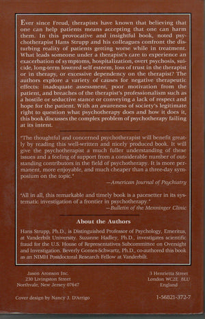 When Things Get Worse: The Problem of Negative Effects in Psychotherapy (The Master Work Series),Used