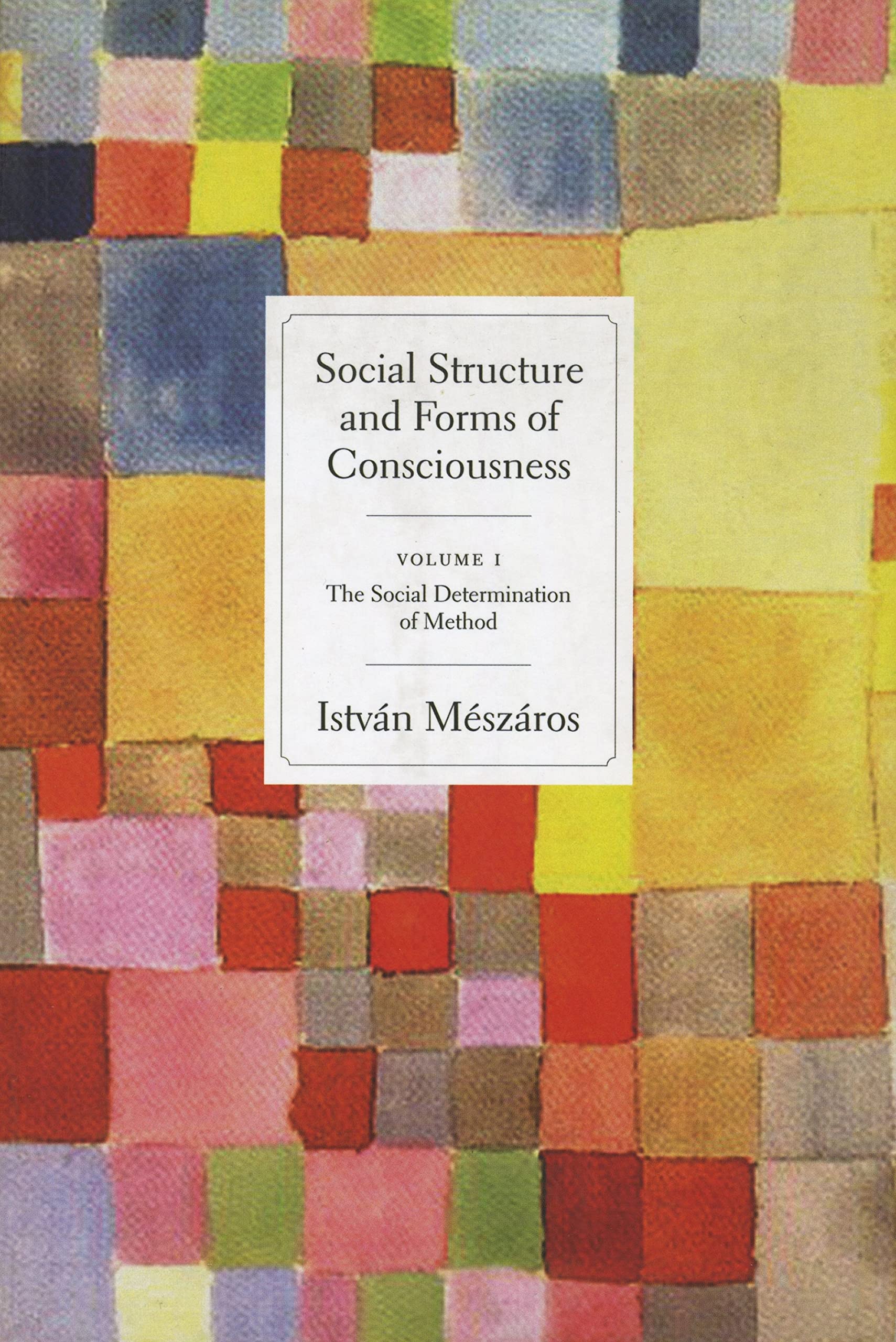 Social Structure and Forms of Consciousness, Volume 1: The Social Determination of Method,New