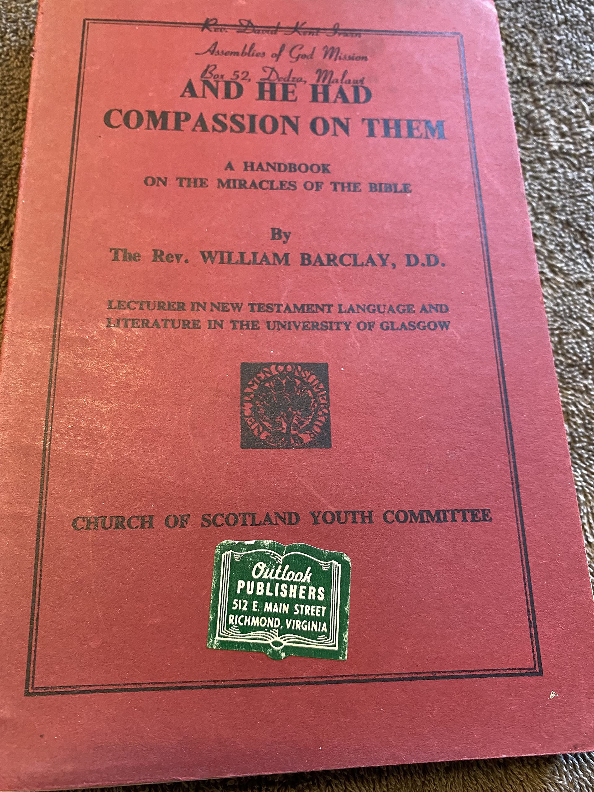 And He Had Compassion,New