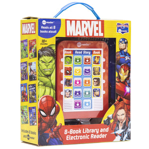 Marvel Super Heroes Spiderman, Avengers, Guardians, and More!  Me Reader Electronic Reader with 8 Book Library  PI Kids,Used