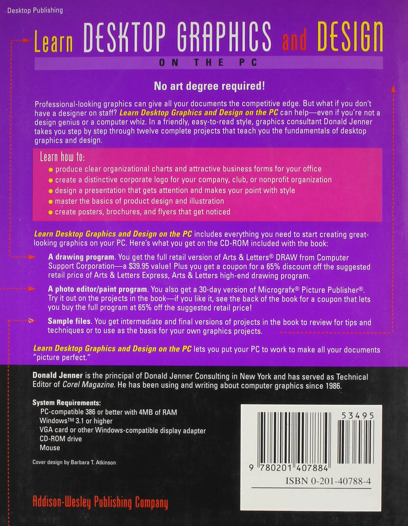 Learn Desktop Graphics and Design on the PC,Used