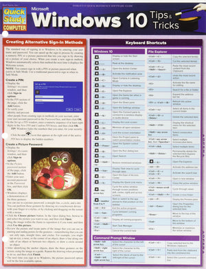 Microsoft Windows 10 Tips & Tricks (Quick Study Computer),Used
