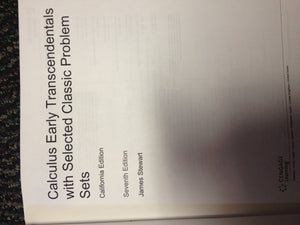 Calculus Early Transcendentals 7E With Selected Classic Problems California Edition,Used
