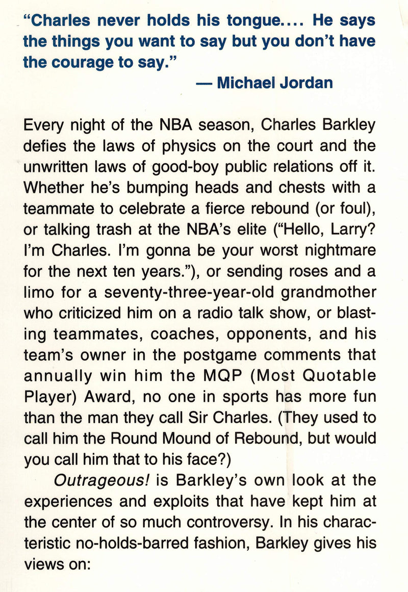 Outrageous!: The Fine Life and Flagrant Good Times of Basketball's Irresistible Force,Used