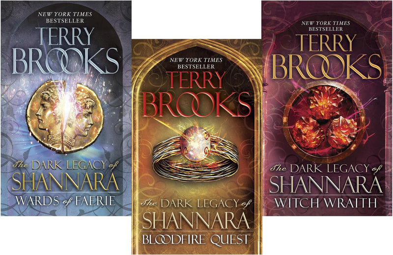 The Dark Legacy Of Shannara Series Terry Brooks 3 Books Collection Set (Wards Of Faerie, Bloodfire Quest, Witch Wraith),New