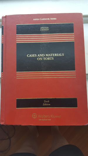 Cases and Materials on Torts, Tenth Edition (Aspen Casebooks),Used