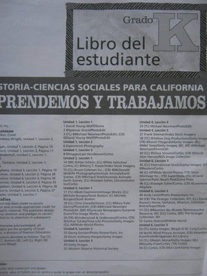 History Social Science 2006 Spanish Student Text Class Set Grade K,Used