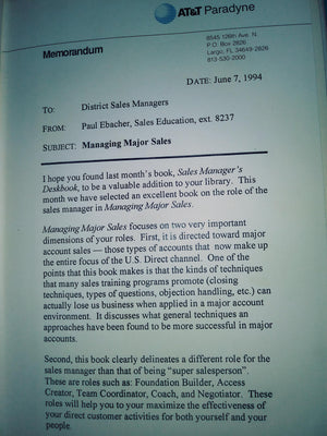 Managing Major Sales: Practical Strategies for Improving Sales Effectiveness,New