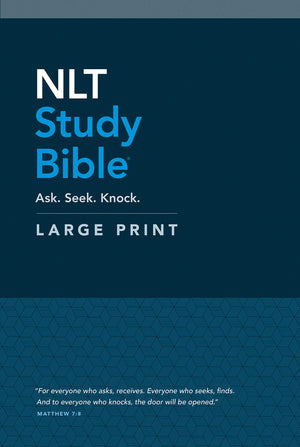 NLT Study Bible Large Print (Hardcover, Red Letter),Used