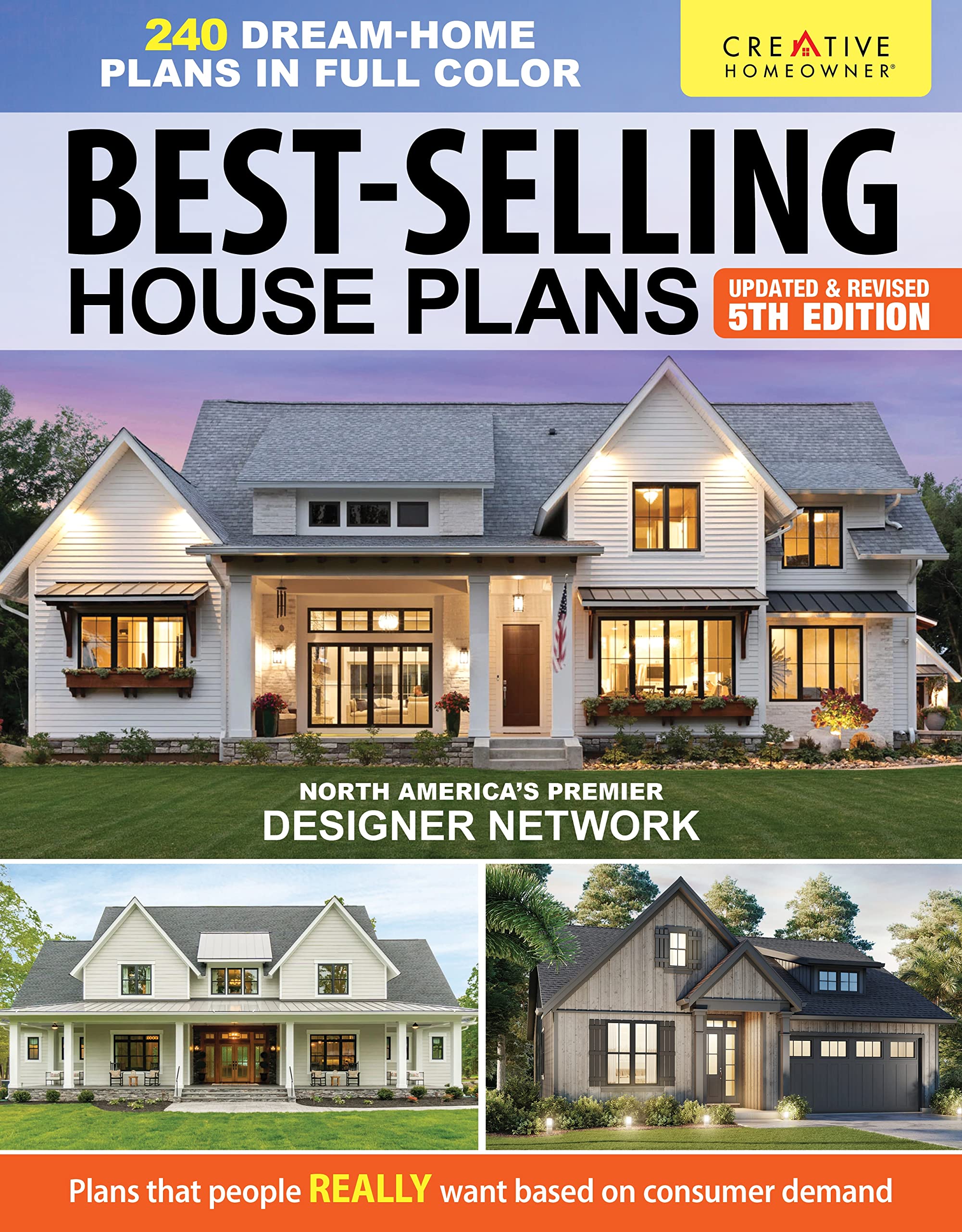 BestSelling House Plans, Updated & Revised 5th Edition: Over 240 DreamHome Plans in Full Color (Creative Homeowner) Catalog of,Used