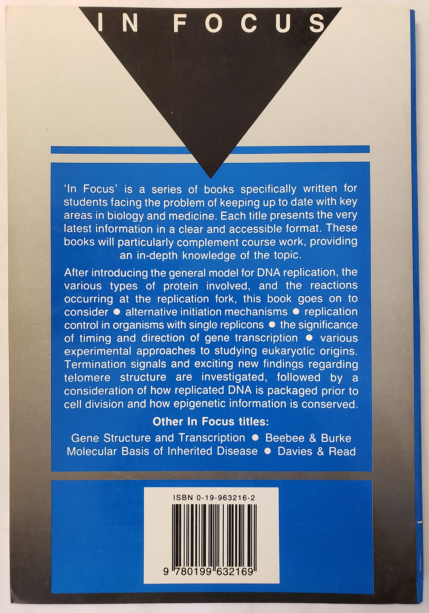 DNA Replication (In Focus Series),Used