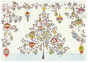 Watercolor Ornament Tree Deluxe Boxed Holiday Cards (Christmas Cards, Greeting Cards),New