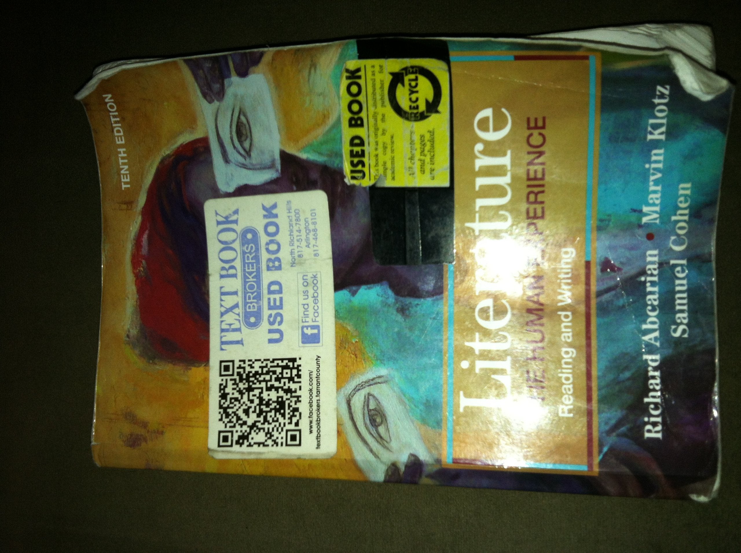 Literature: The Human Experience: Reading And Writing,New