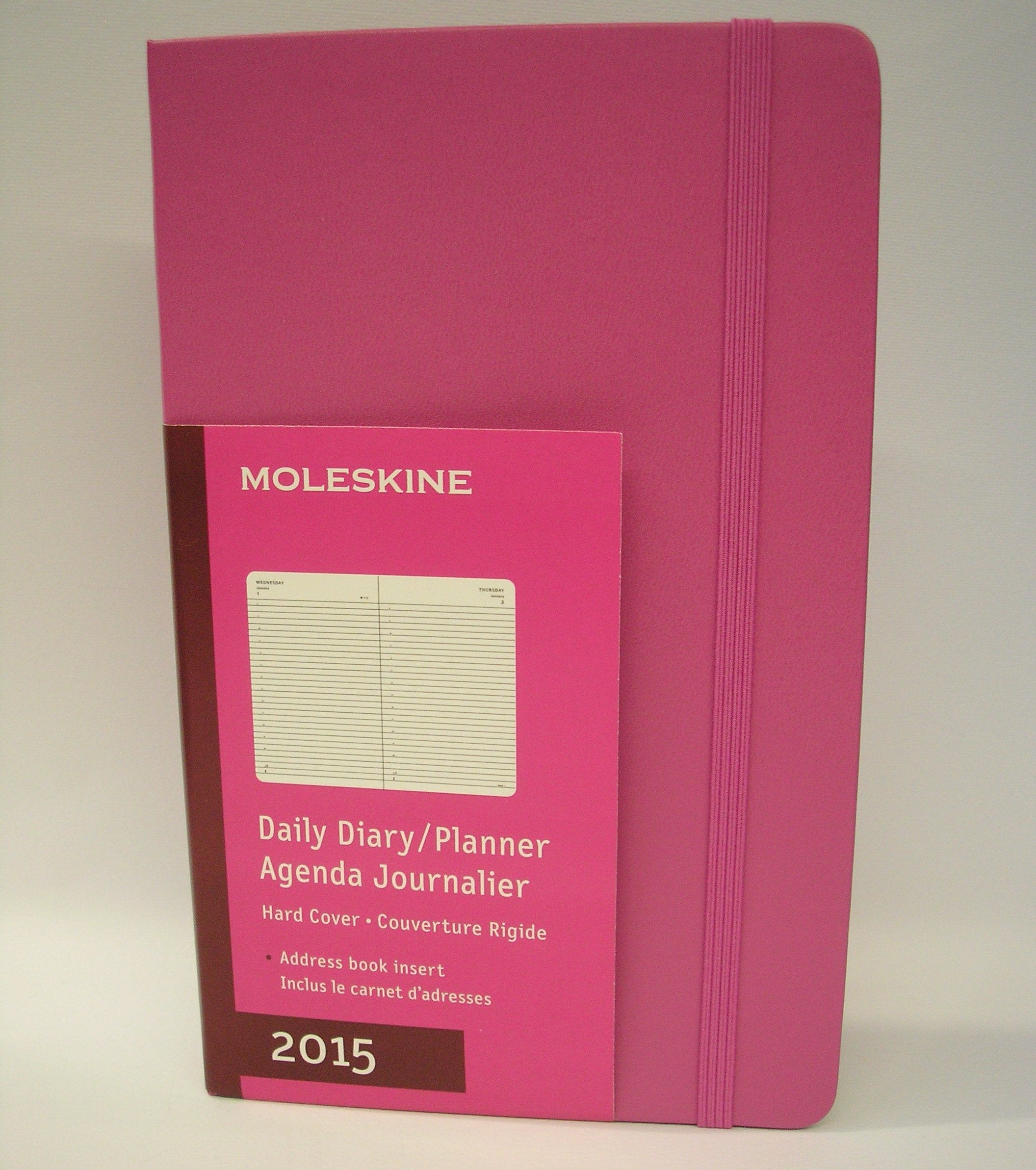 Moleskine 2015 Daily Planner, 12 Month, Pocket, Magenta, Hard Cover (3.5 X 5.5)
