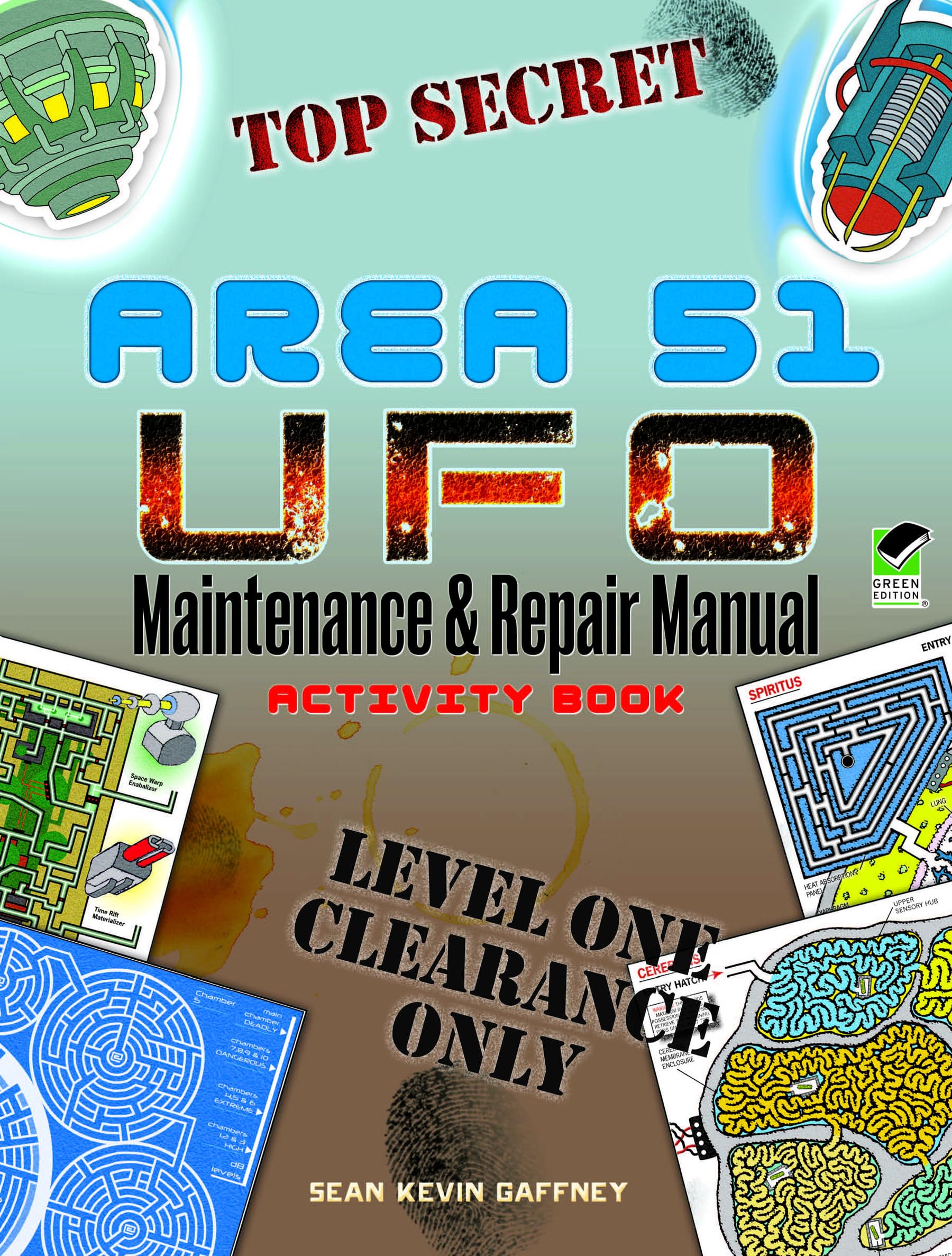 AREA 51 UFO Maintenance and Repair Manual Activity Book (Dover Kids Activity Books: Fantasy),Used