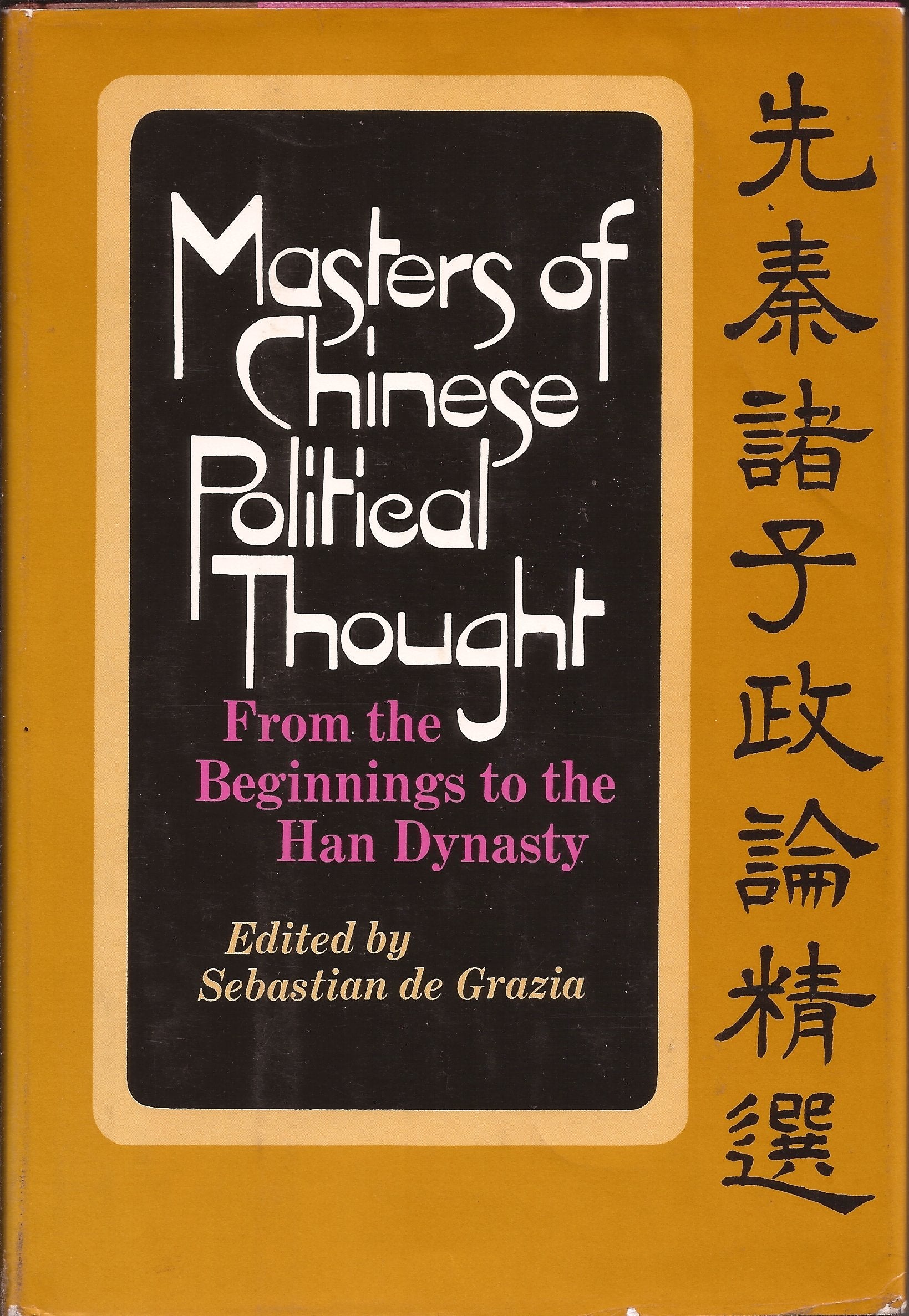 Masters of Chinese Political Thought,Used