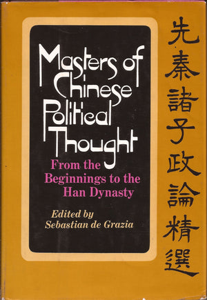 Masters of Chinese Political Thought,Used