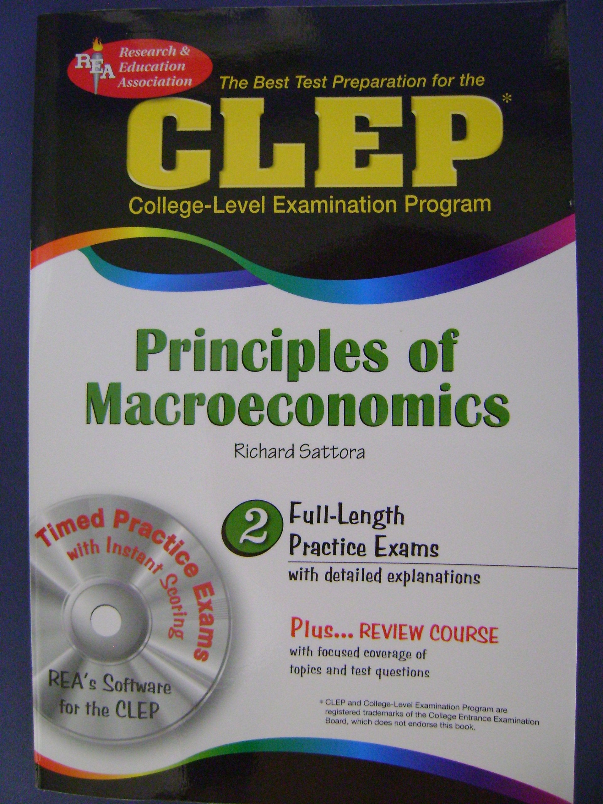 CLEP Principles of Macroeconomics w/CDROM (CLEP Test Preparation),Used