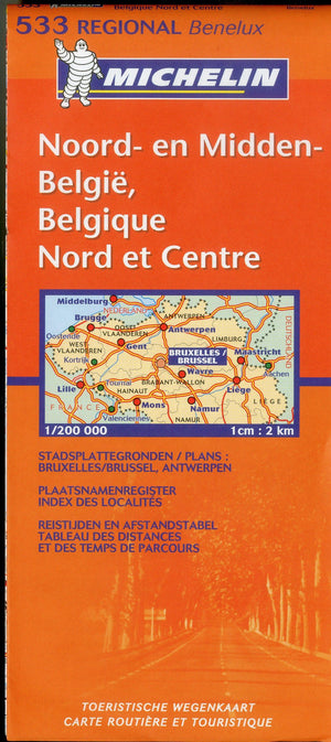 Michelin Map Belgium: North & Central 533 (Maps/Regional (Michelin)),Used