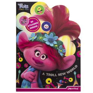 Dreamworks Trolls World Tour  A Troll New World Look And Find Activity Book  30 Stickers Included  Pi Kids,Used