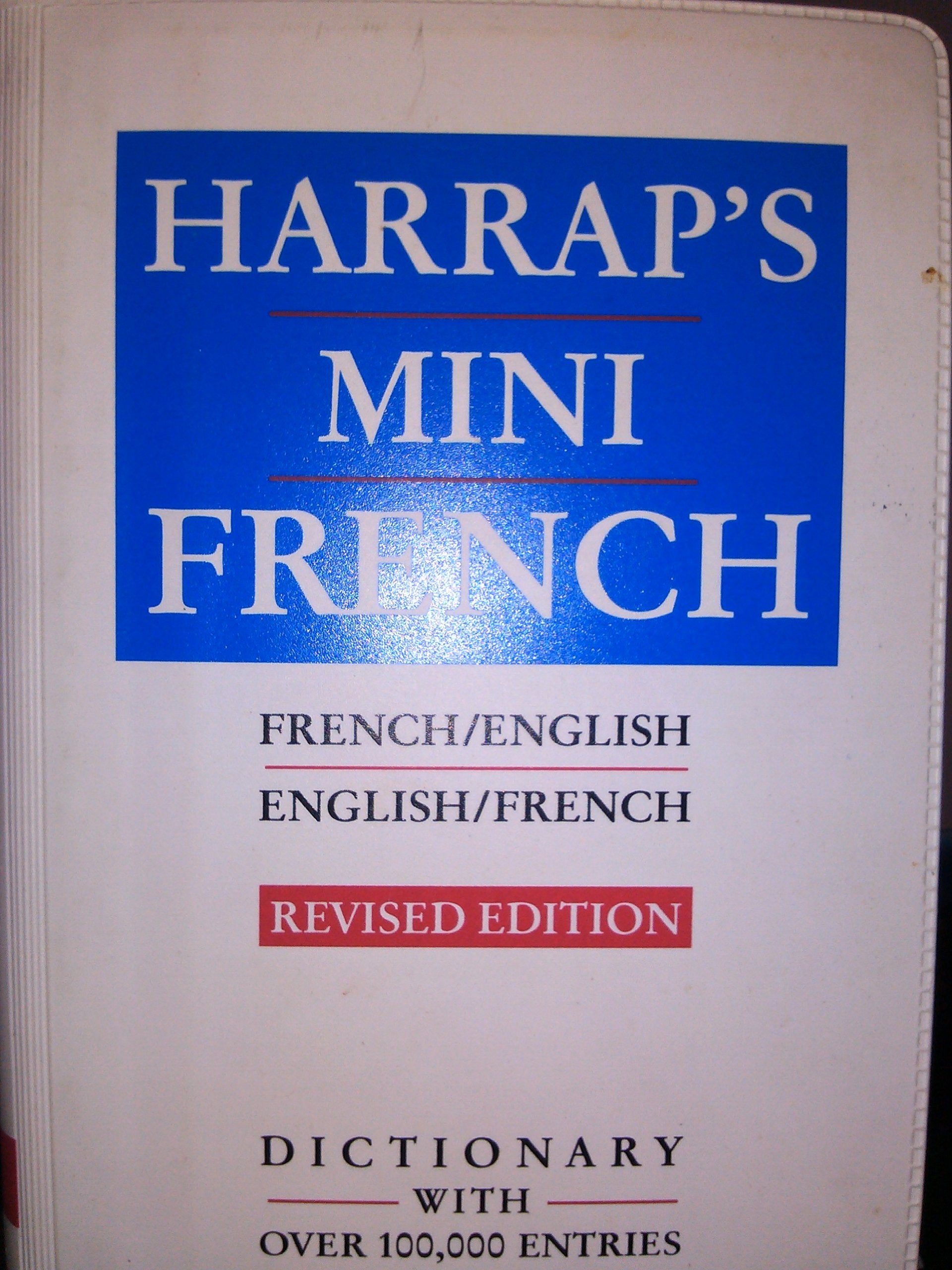 Harrap's Mini EnglishFrench Dictionary: Dictionnaire FrancaisAnglais,Used
