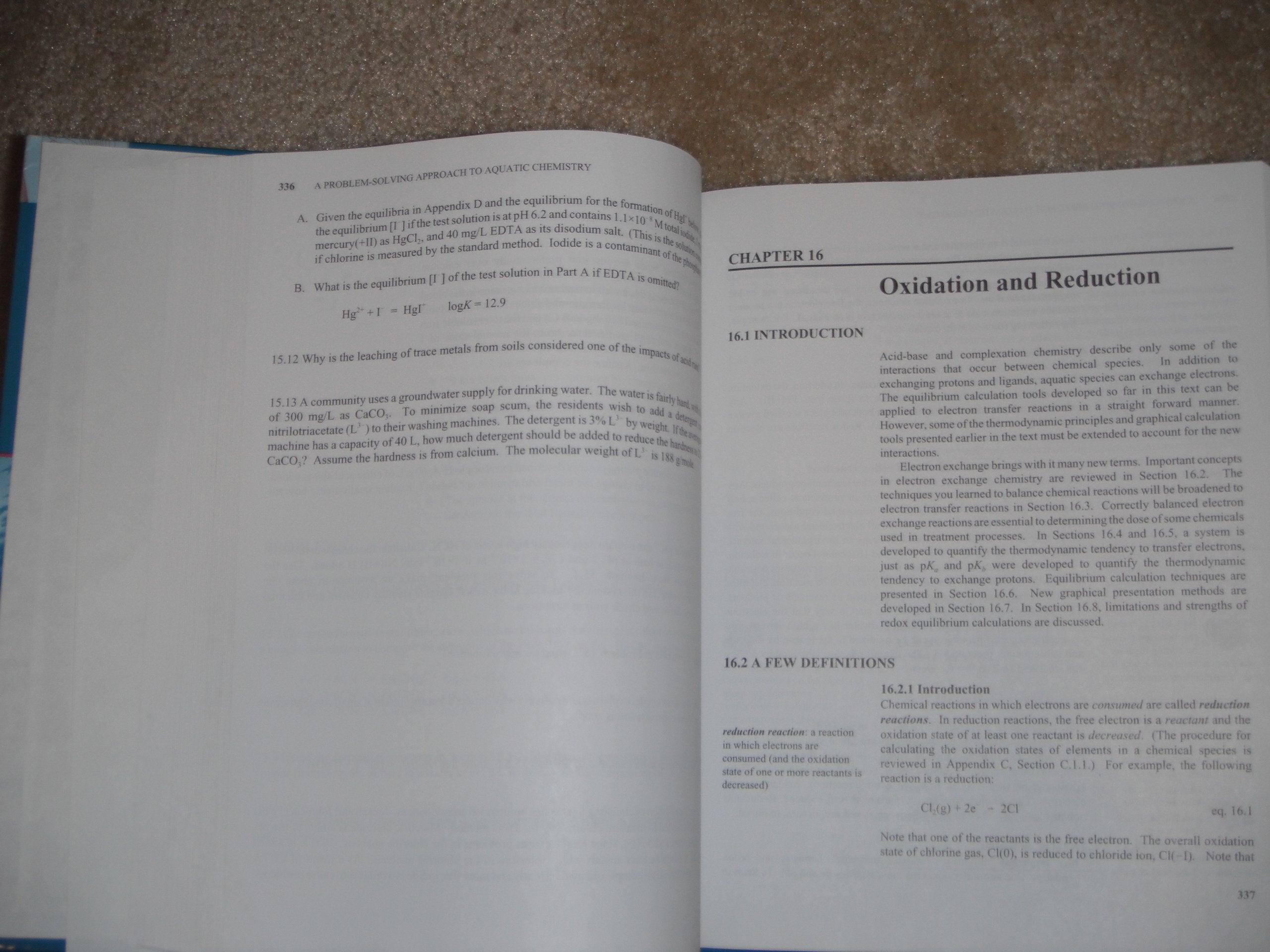 A ProblemSolving Approach to Aquatic Chemistry,New