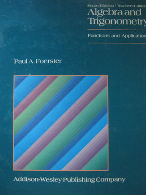 Algebra and Trigonometry: Function and Applications,Used