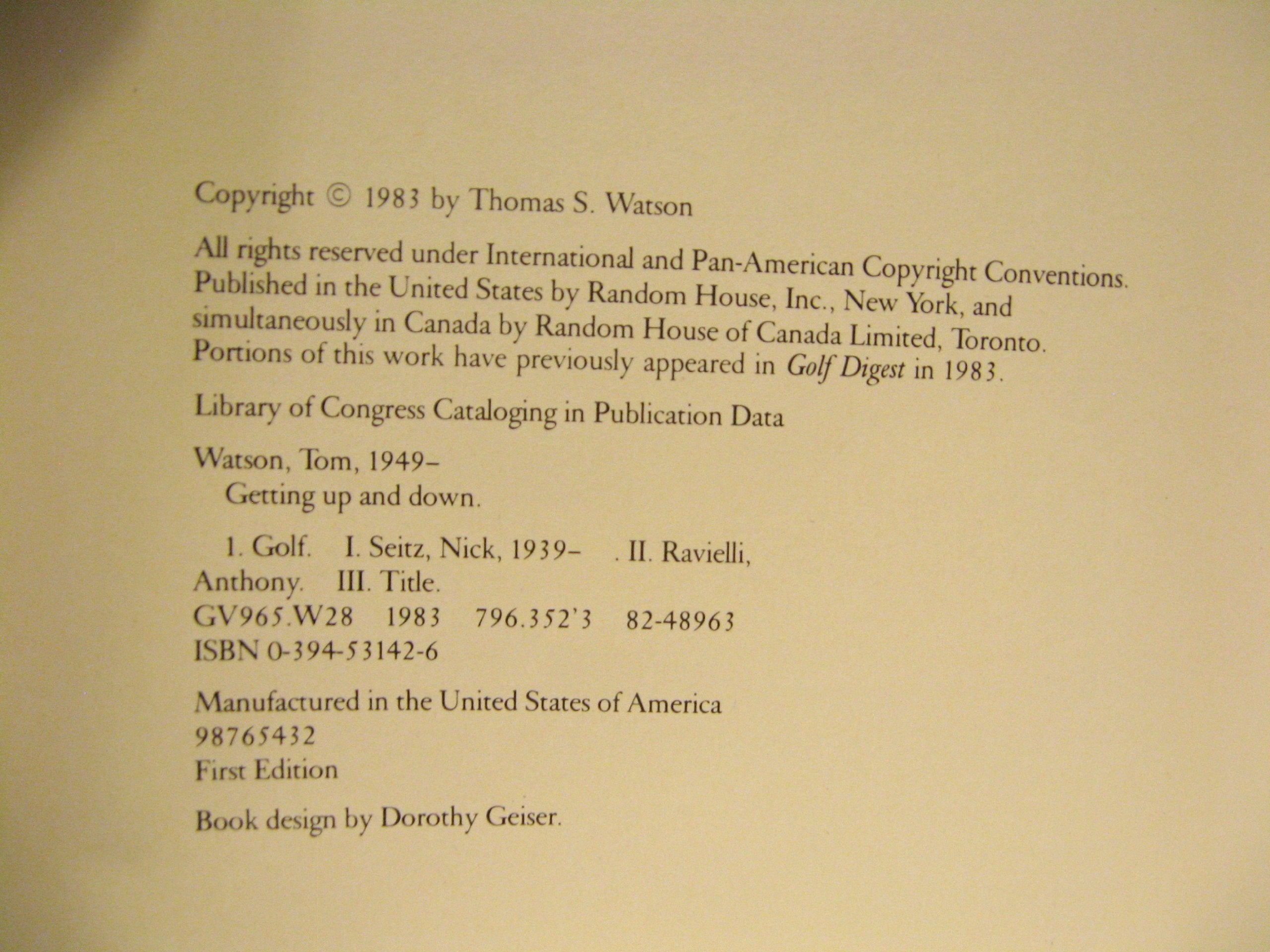 Getting Up and Down,Used