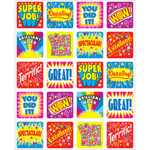 Carson Dellosa 120 Inspirational Stickers For Kids, 6 Sheets Of Incentives With Positive Affirmations For Prizes, Reward Chart,