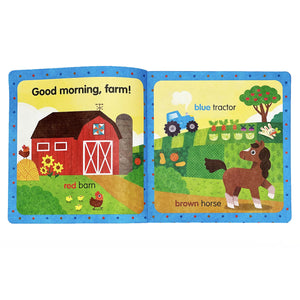 Tuffy Good Morning First Color Book  Washable, Chewable, Unrippable Pages With Hole For Stroller Or Toy Ring, Teether Tough (A ,Used
