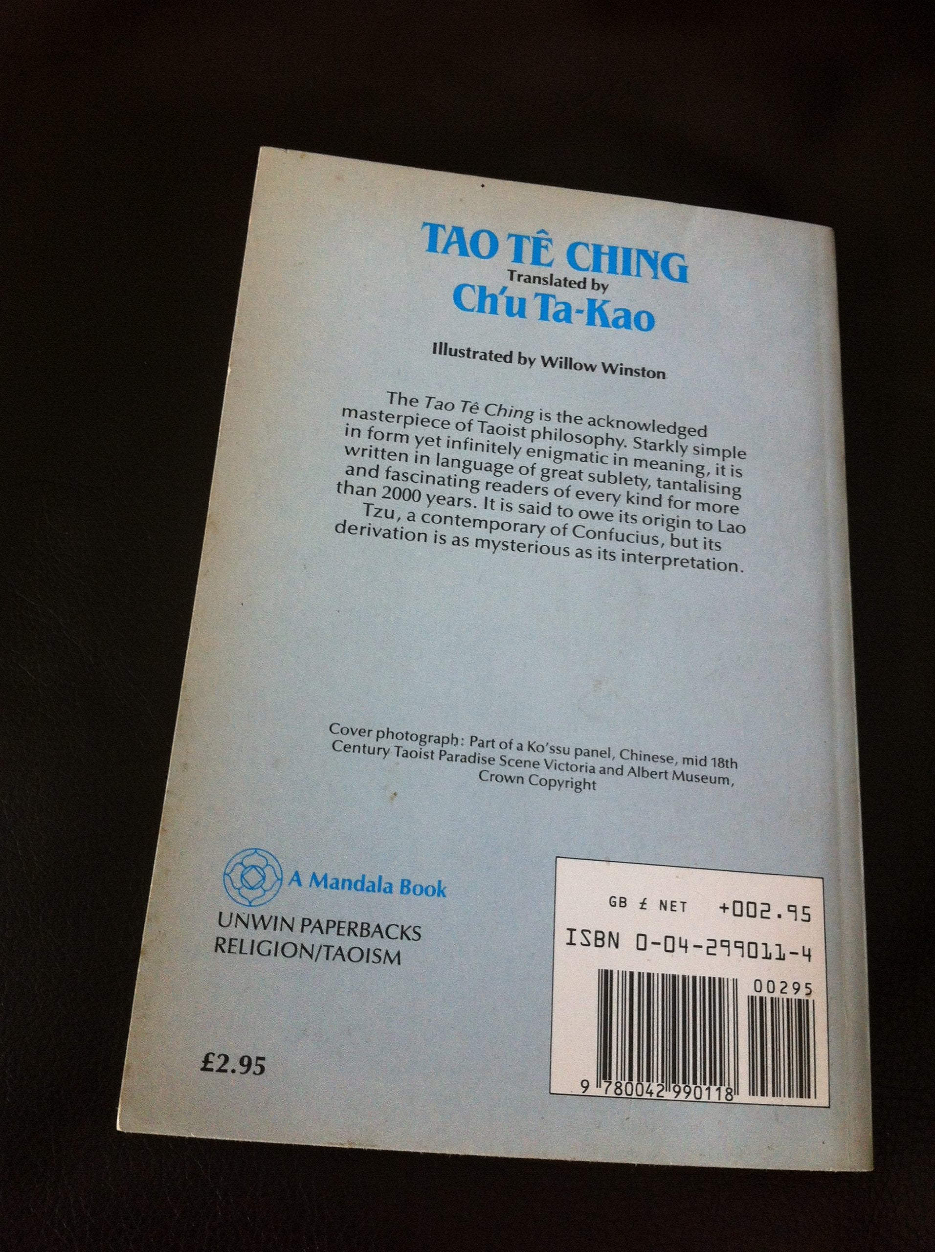 Tao Te Ching (Unwin Paperbacks),Used