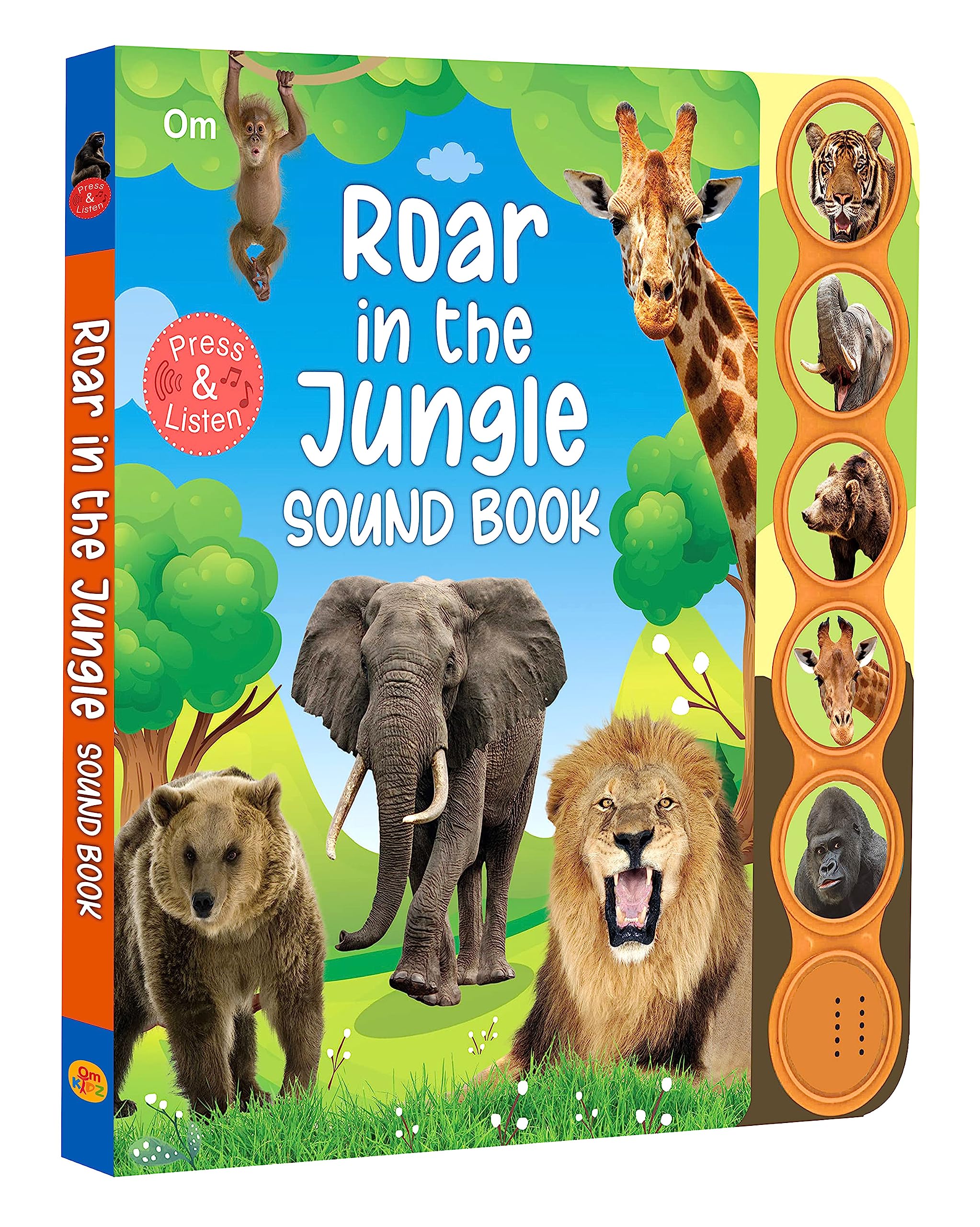 Roar In The Jungle: Sound Board Book For Children | Wild Animal Sounds | Early Learning | Touch And Listen | Jungle Adventure For Babies | Explore With Ears And Eyes | Interactive Board Book With Real Sounds