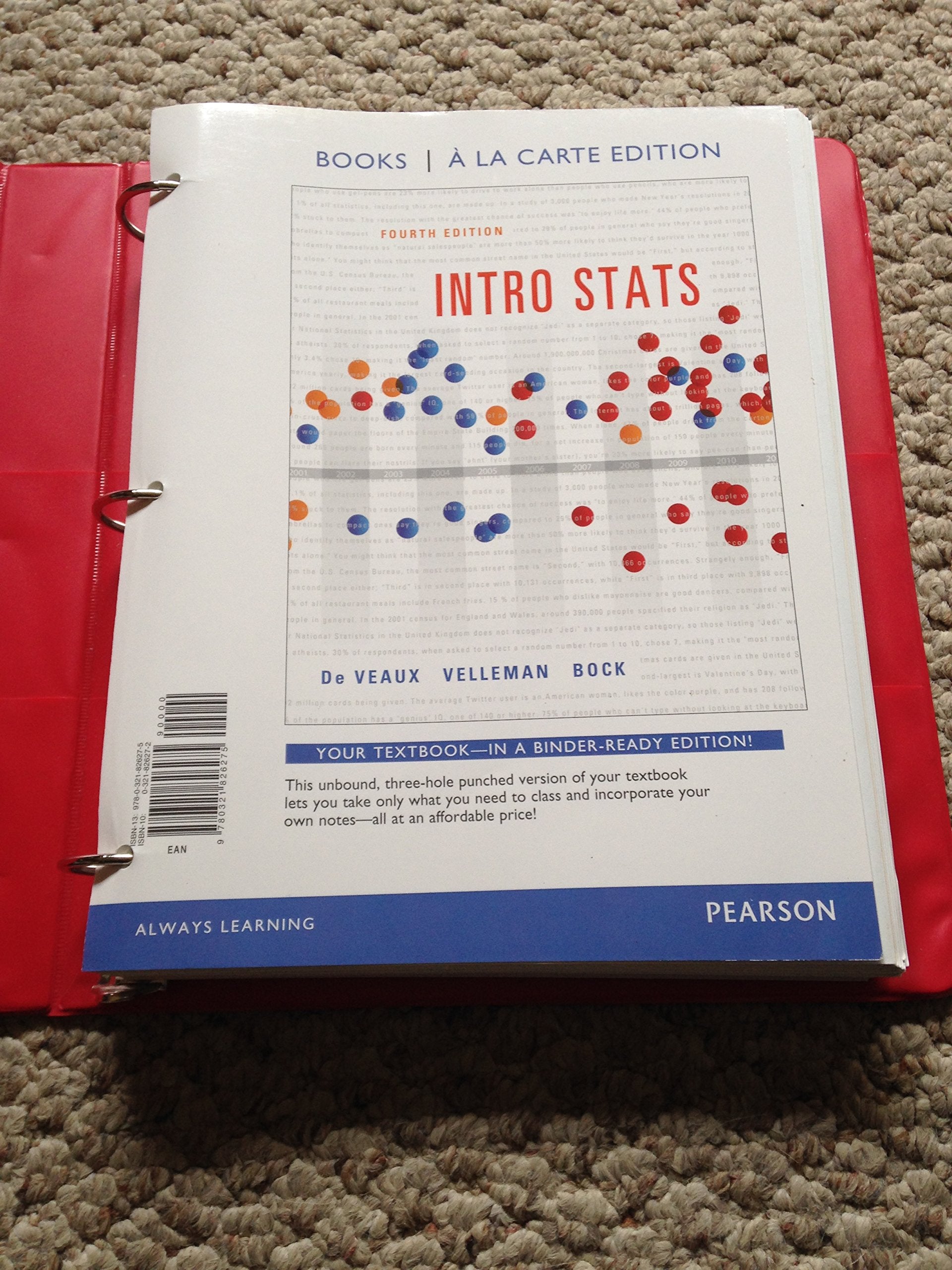 Intro Stats, Books a la Carte Edition,Used