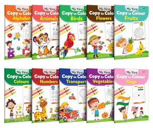 My First Picture Colouring Library Pack Of 10 (Pre-School Books) | Gift Set For Kids