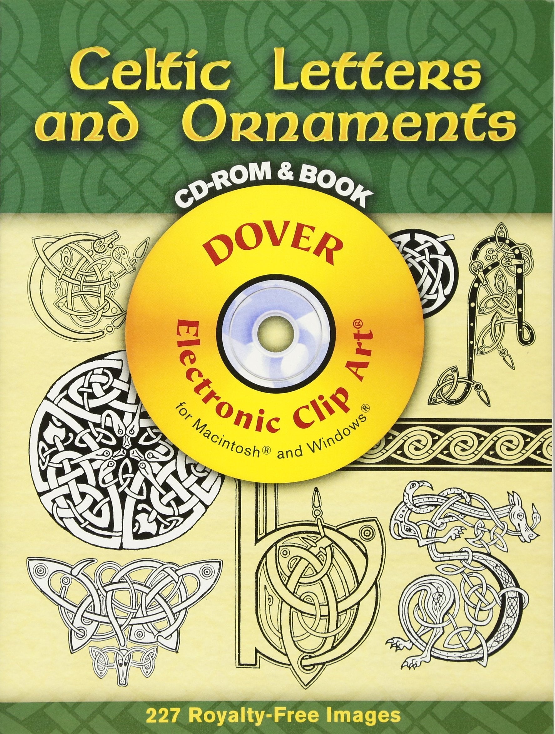 Celtic Letters and Ornaments CDROM and Book (Dover Electronic Clip Art),New