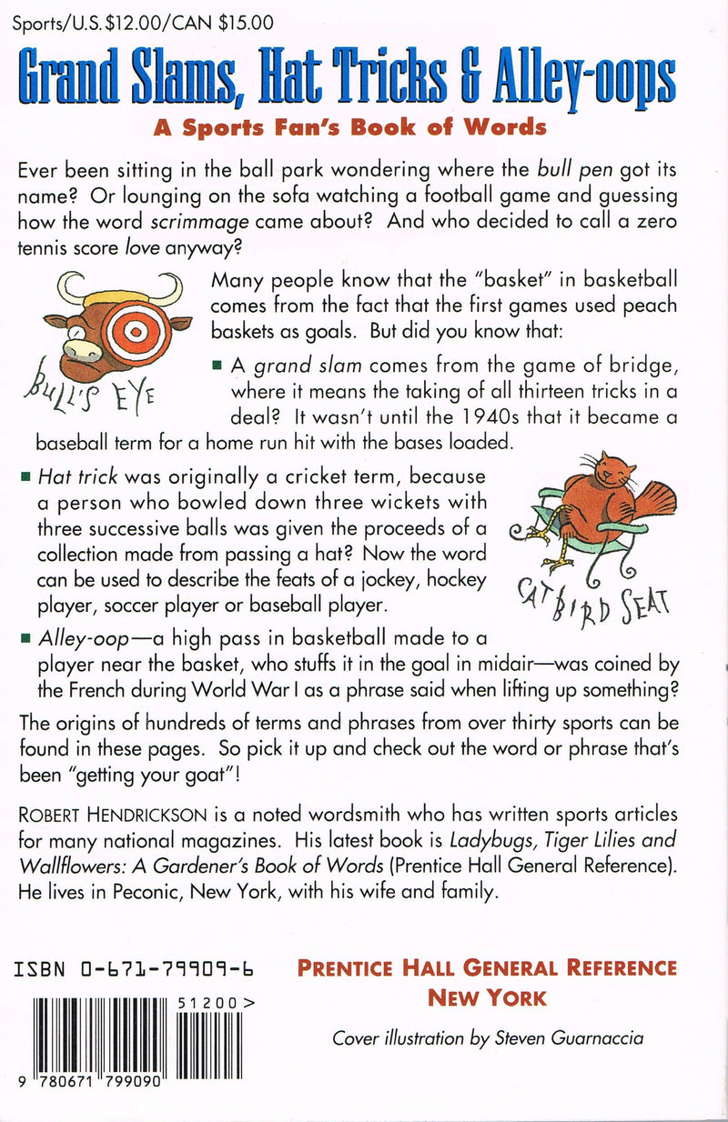 Grand Slams, Hat Tricks and AlleyOops: A Sports Fan's Book of Words,Used