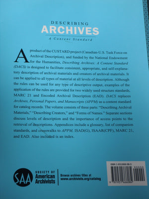Describing Archives: A Content Standard,Used