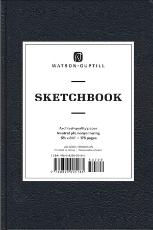Sketchbookblack Blank Book5 1/2 X 8 1/4',Used