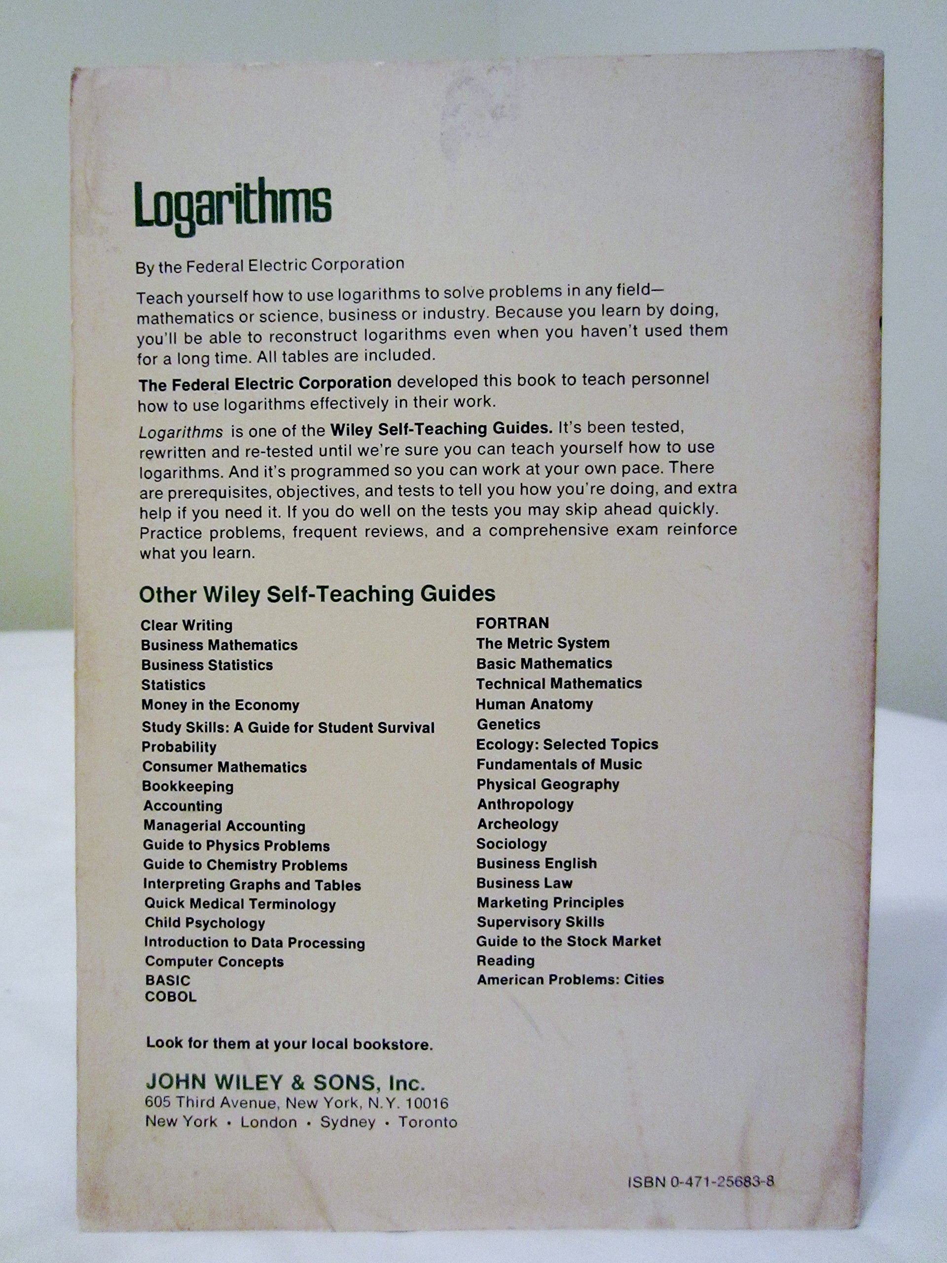 Logarithms (Selfteaching Guides)
