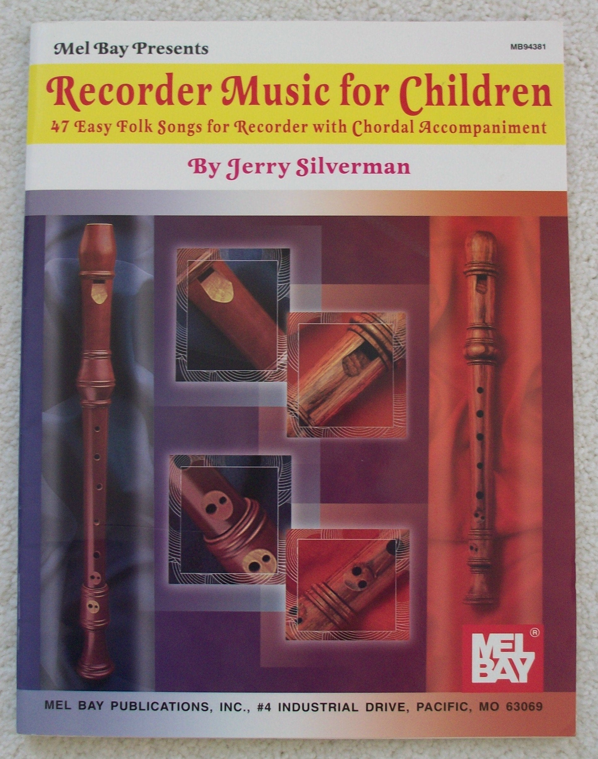 Recorder Music For Children,Used