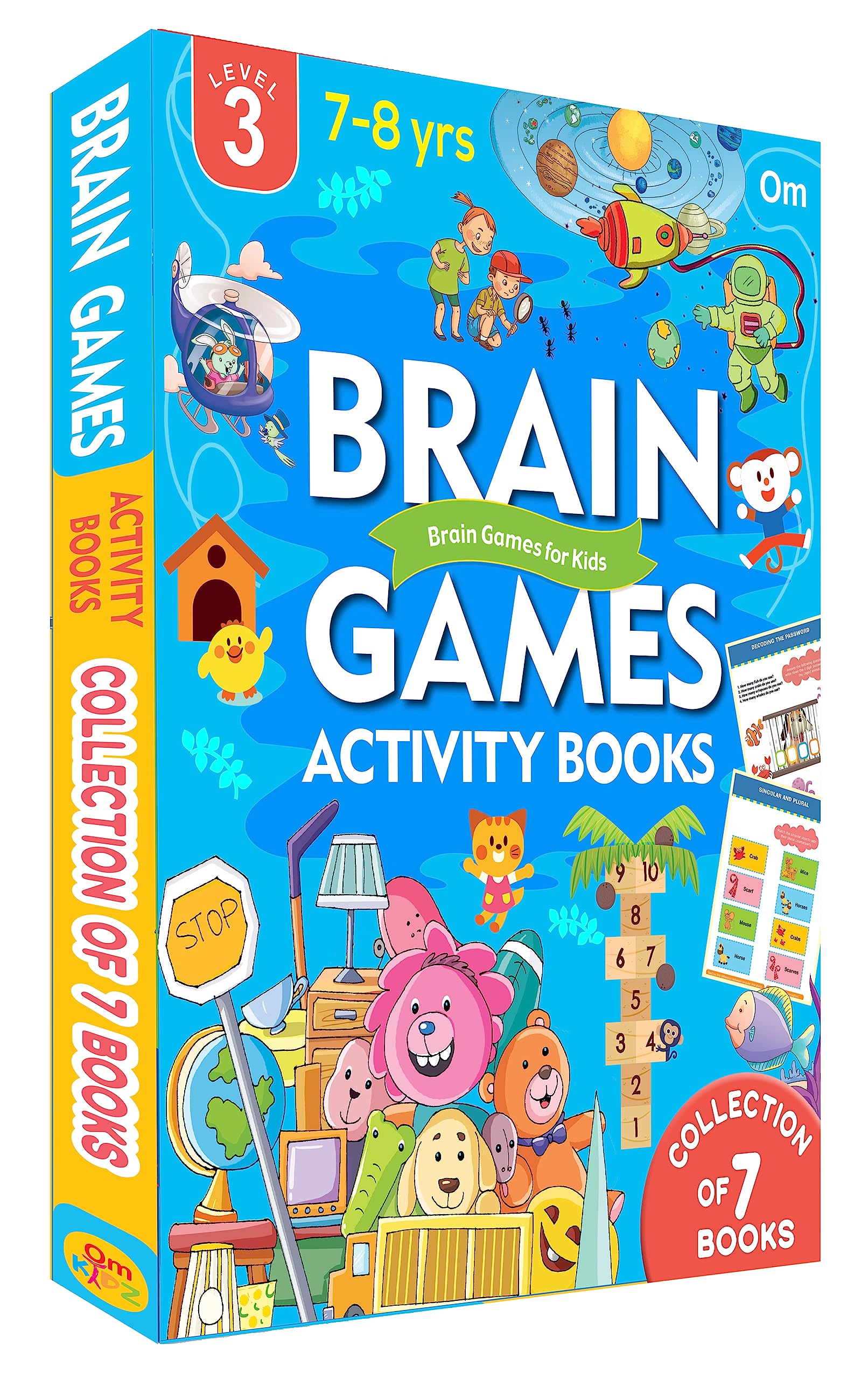 Activity Book: Brain Games Activity Book Level 3 - Collection Of 7 Books Boxset