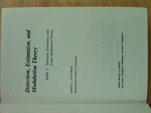 Detection, Estimation, and Modulation Theory. Part I: Detection, Estimation, and Linear Modulation Theory (Part 1),Used